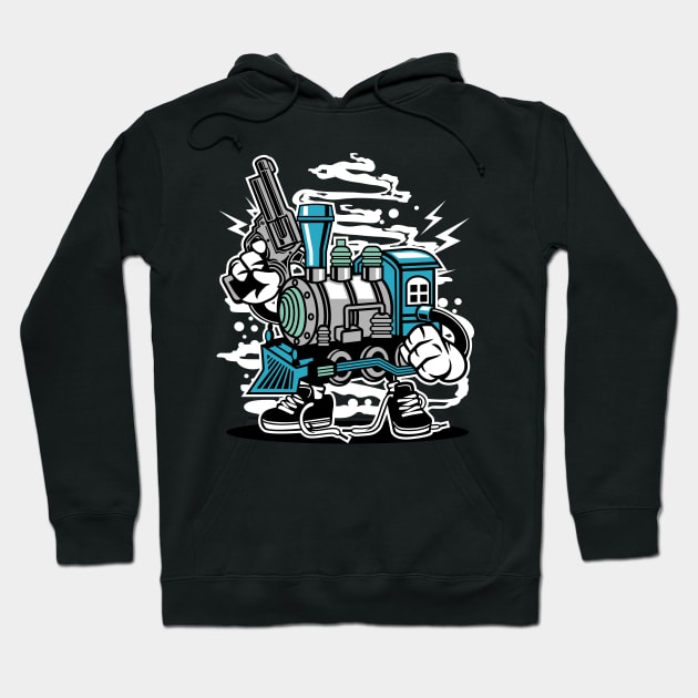 Train locomotive Hoodie by Johnny_Sk3tch